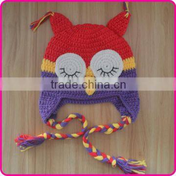 Full handmade baby crochet knitted hats kids animal ears winter hats