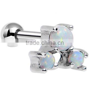 Synthetic Opal Steel Tragus Cartilage Earring