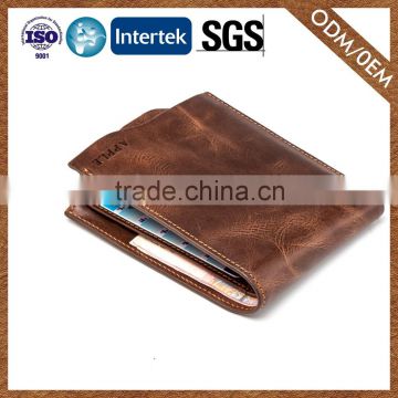 Factory Wholesale Oem Travel High Quality luxury mens wallets brown