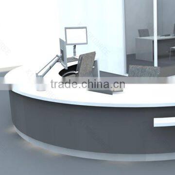 hot sale modern small semi circle reception desk