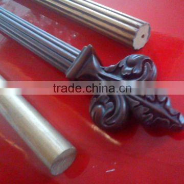 Elegant wooden ends curtain rod new design