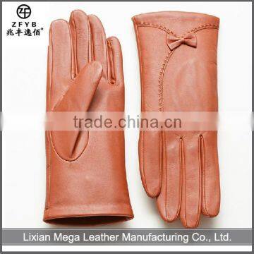 Newest design high quality Goatskin Leather Gloves Long