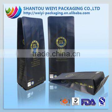 wholesale recylcled food grade coffee packaging bags with valves