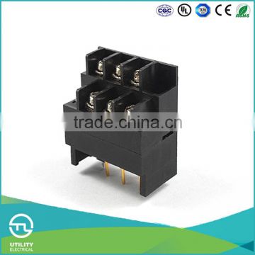 UTL Factory For Sale 2 To 24 Pins PBT Ul94V0 Types Of Electric Pcb Screw Terminal Block Connector Pitch 7.62mm