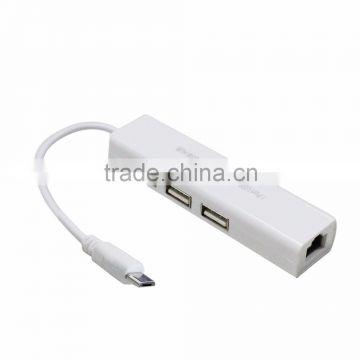 Micro USB to Network LAN Ethernet RJ45 Adapter with 3 Port USB 2.0 HUB Adapter