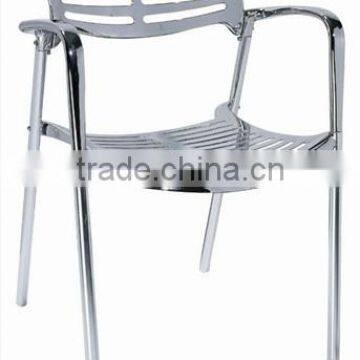 Aluminum stacking chair outdoor dining living room chair YC023