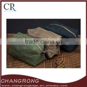 High Quality Fashion Waxed Canvas Dopp Kit
