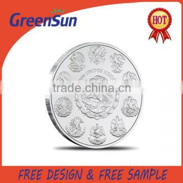 Excellent quality hot sell 3d wolf antique silver metal coin