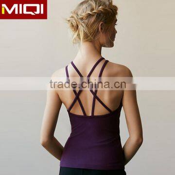 Custom logo printing active wear wholesale women gym singlet sexy yoga tank tops