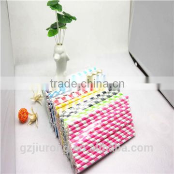 opp bag colorful stripe paper straws