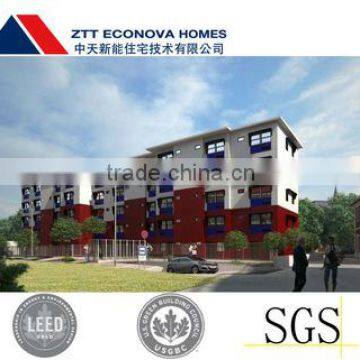 2015 fiber cement siding steel structure prefabricated house/dormitory