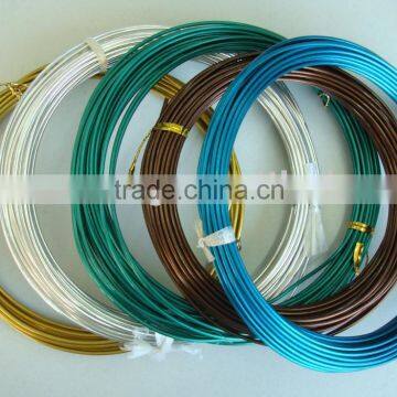 2mm Aluminum Wire in Roll Blue Green Yellow Colored