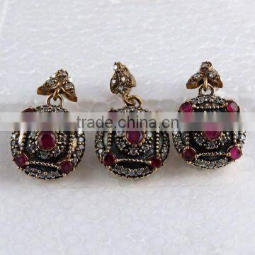 Simple The Best !! Red Onyx_White CZ 925 Sterling Silver Set, Silver Jewellery Manufacturer, Fashionable Silver Jewelry Exporter photo-4