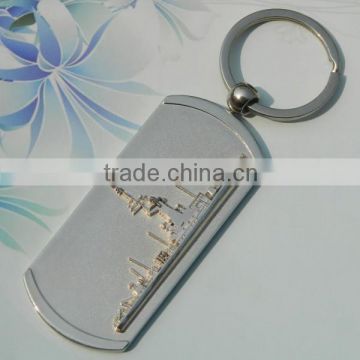 Cheap custom shaped 3d metal souvenir keychain wholesale