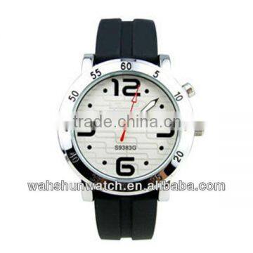 new products fashion silicon wrist band black large numbers men watches 2016