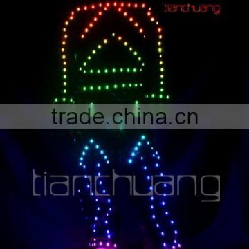 Programmable Costume LED, LED Robot Costume, Rechargeble LED Tron Costume