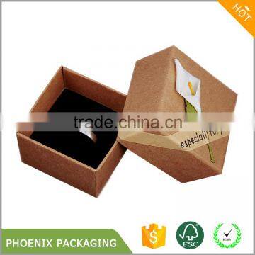 fancy retro classic kraft paper box jewelry ring gift box packaging