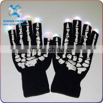 2016 Led Light Up Skull Glove/Handmade Led Finger Glove,led Glove Light photo-2