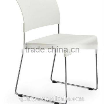 modern plastic chairs aluminium alloy base dining chairs without armrest