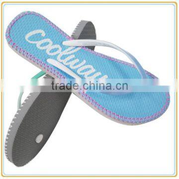 2015 Stitching Wedge Women Flip Flop Soft EVA Flat Lady Slipper photo-2
