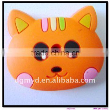 Beautiful and special soft PVC cat key cover