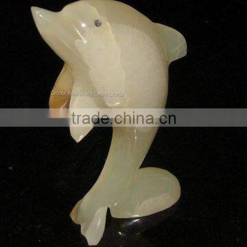 Onyx Dolphine Figurines