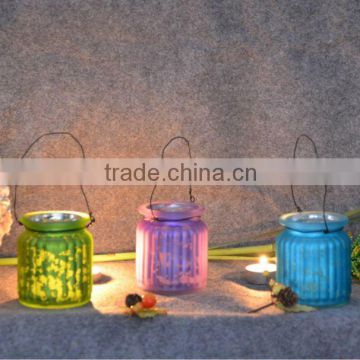 electroplate glass candle jars