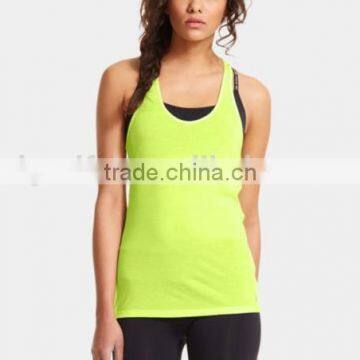 Wholesale Made in China Plain 95% Cotton 5% Spandex Yellow Ladies Fancy Tops photo-2