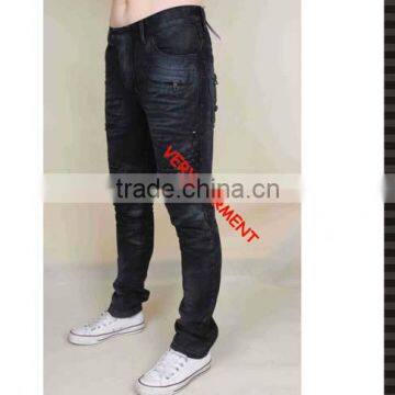 Hand Made High Quality Black Denim Pants Jeans Denim Jeans photo-3