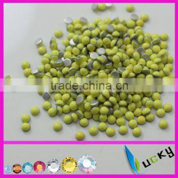 Korean half round yellow hotfix pearl hotfix epoxy rhinestone flat pearl