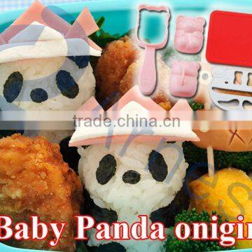 kitchenware cookware sushi children rice cooker bento lunch box gift hand tool onigiri mold baby pandas rice balls set