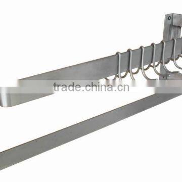 NSF Approval Stainless Steel Double Bar Pot Rack With Hooks photo-2