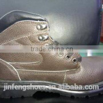 middle cut industrial cheap workman's rubber outsole leather steel toe brand stylish lightweight workman's shoes