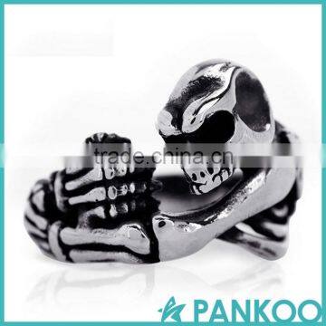 2016 Non-mainstream Fashion Classic Retro Series of Various Punk Skull Shape Thai Silver and Titanium Unisex Ring photo-6