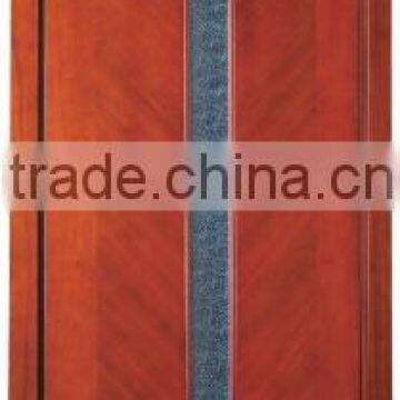 Wood Door With Frosted Glass