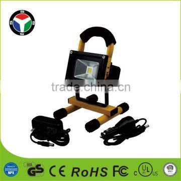 10W Rechargeable portable outdoor led flood light with car charging indicator