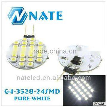 2014 whole sale china manufacturer direct selling12V household g4 led bulb 1210 24smd led lights bulbs white