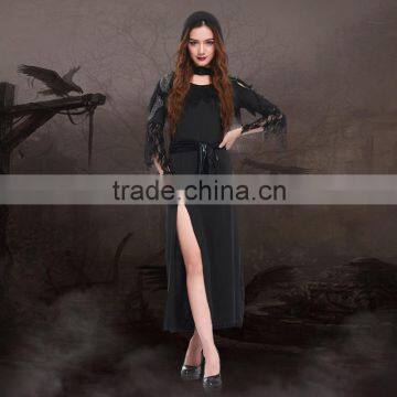 2016 Halloween the new black long witch witch outfit night ghost game dress