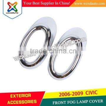 CHROME FRONT FOG LAMP COVER FOR HOND A CIVI C 2006-2009