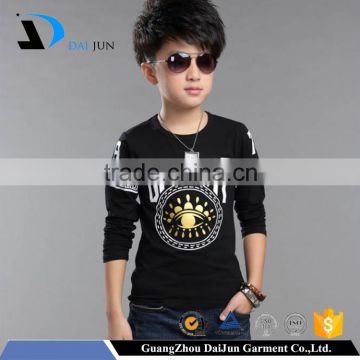 Daijun OEM high quality black without hood printing soft 100 cotton hoodies kids