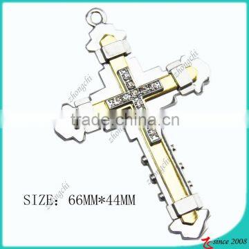 Prayer Zinc Alloy Cross Halo Pendant Necklace