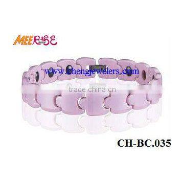 High quality pink women ceramic beads bracelet custom jewelry,jewelry bracelet