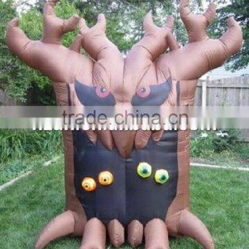 Inflatable Halloween Tree With Glowing Eyes Yard Decoration