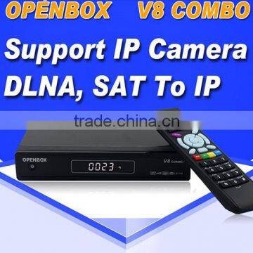 FTA Satellite Receiver DVB-S2+T2&T V8 Combo Support USB Wifi IPTV CAS PVR Twin Protocol Cccam Newcam MScam Youtube