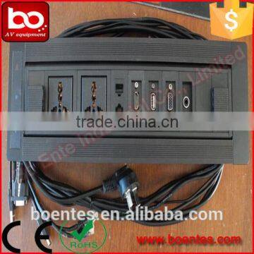 CE Approved Manual Table Flip Up Power Outlets/Desktop Rotating Socket for Office Standard Plugs photo-2