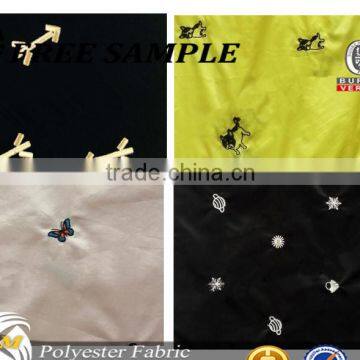 50D Satin Imitation Memory Fabric Embroidered Fabric for Quilted Down Coat photo-2