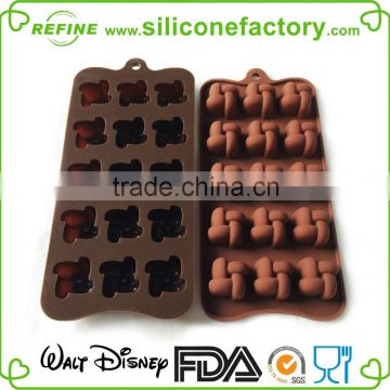 Hot selling! Chinese knot shape customized silicone chocolate making mould