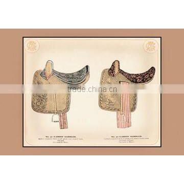 Ladies' Saddles #1 12x18 Giclee on canvas