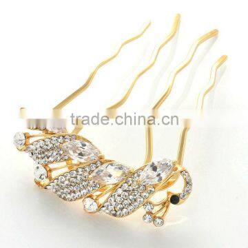 Bridal style 18K cubic zirconia hair combs