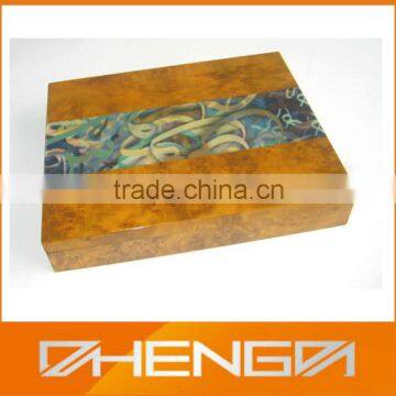 HOT SALE custom made-in-china brown piano lacquer wooden chocolate box manufacturer in china (ZDS-SJF001)